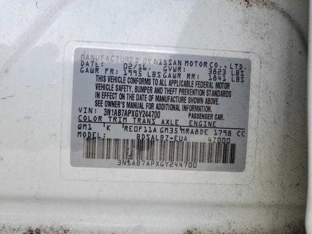 Photo 12 VIN: 3N1AB7APXGY244700 - NISSAN SENTRA S 