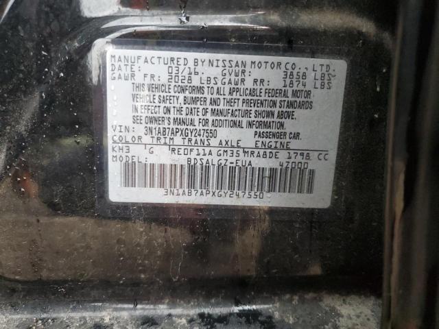 Photo 11 VIN: 3N1AB7APXGY247550 - NISSAN SENTRA S 