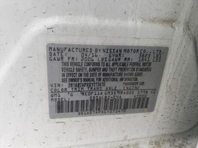 Photo 11 VIN: 3N1AB7APXGY273470 - NISSAN SENTRA 