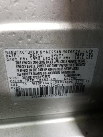 Photo 11 VIN: 3N1AB7APXGY278572 - NISSAN SENTRA 