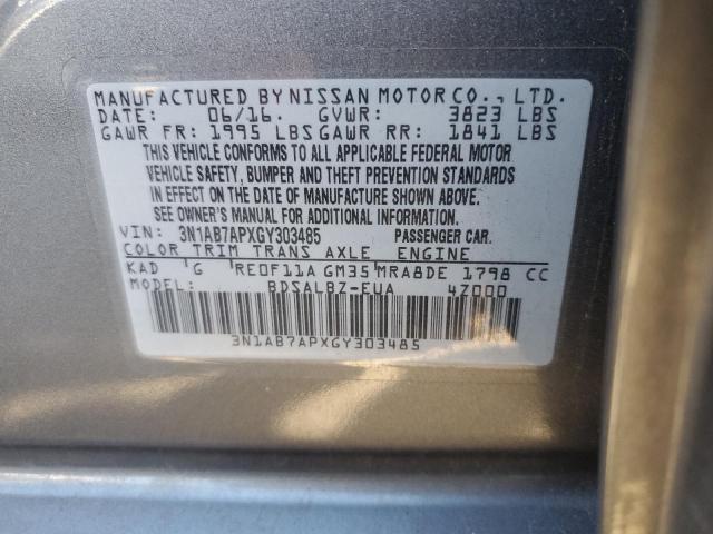 Photo 11 VIN: 3N1AB7APXGY303485 - NISSAN SENTRA 