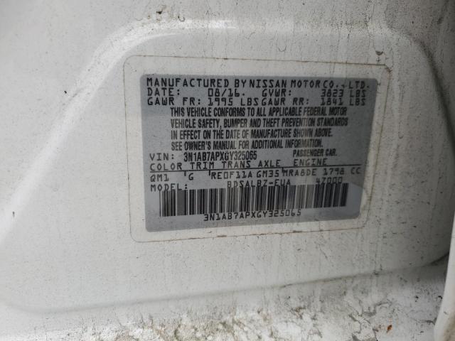 Photo 12 VIN: 3N1AB7APXGY325065 - NISSAN SENTRA 