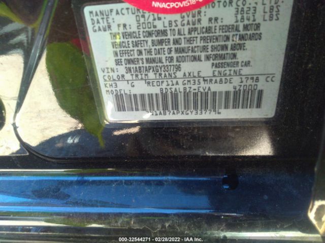 Photo 8 VIN: 3N1AB7APXGY337796 - NISSAN SENTRA 