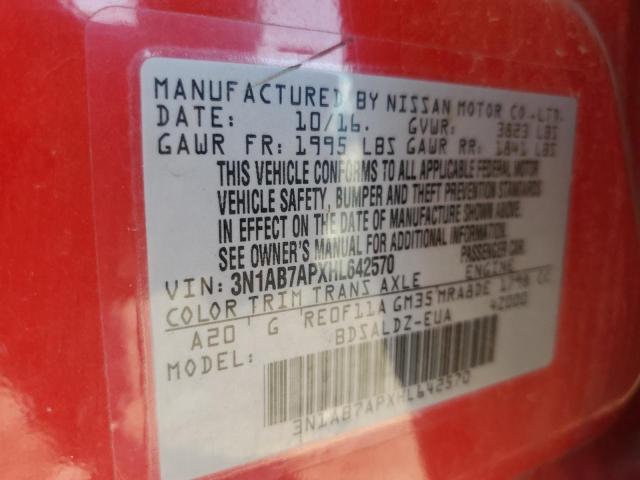 Photo 11 VIN: 3N1AB7APXHL642570 - NISSAN SENTRA S 