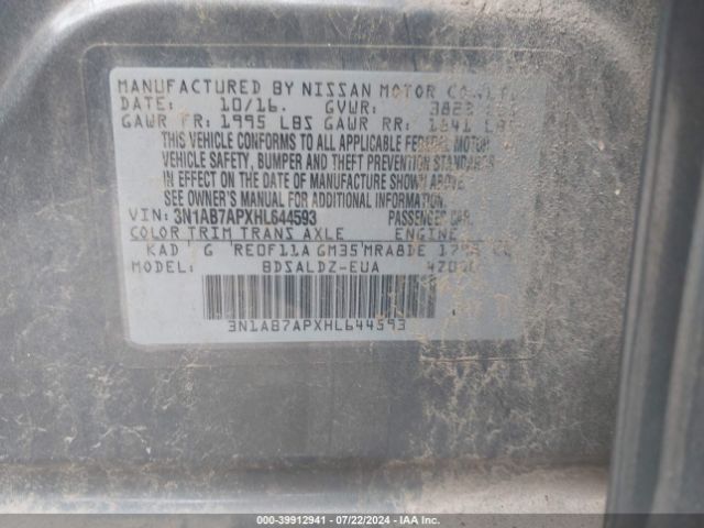 Photo 8 VIN: 3N1AB7APXHL644593 - NISSAN SENTRA 