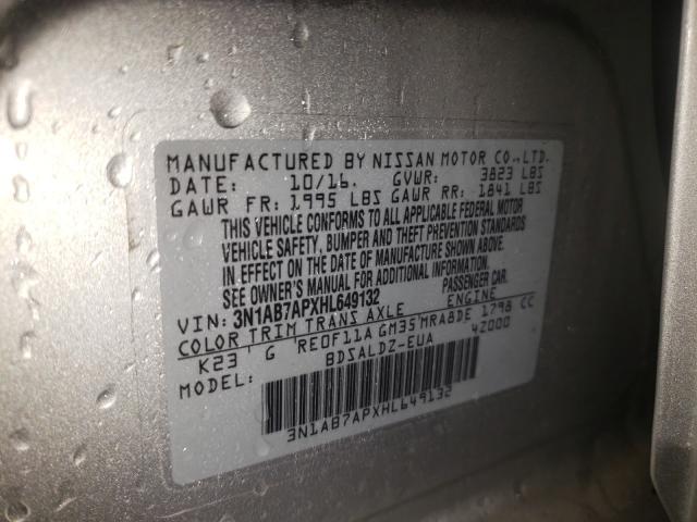 Photo 9 VIN: 3N1AB7APXHL649132 - NISSAN SENTRA S 