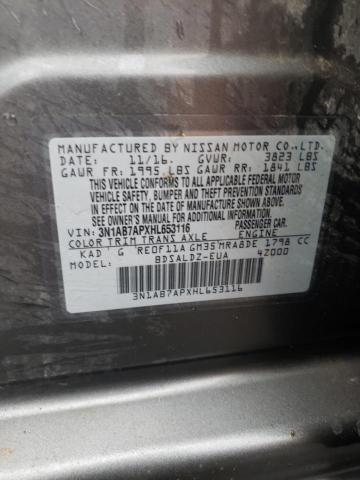 Photo 11 VIN: 3N1AB7APXHL653116 - NISSAN SENTRA 