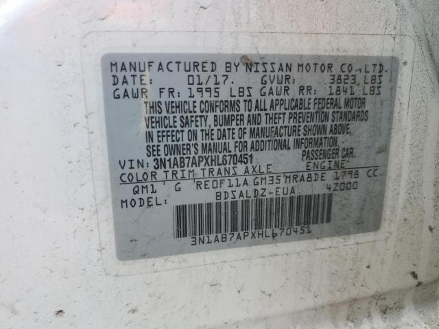 Photo 12 VIN: 3N1AB7APXHL670451 - NISSAN SENTRA S 