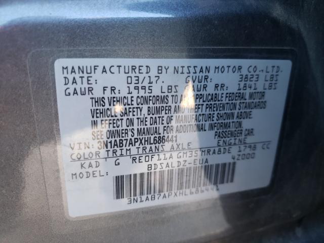 Photo 9 VIN: 3N1AB7APXHL686441 - NISSAN SENTRA S 