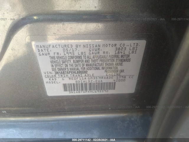 Photo 8 VIN: 3N1AB7APXHL695592 - NISSAN SENTRA 