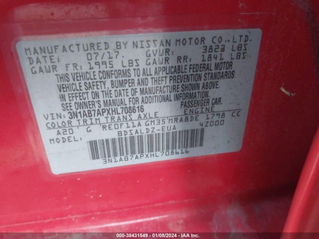 Photo 8 VIN: 3N1AB7APXHL708616 - NISSAN SENTRA 