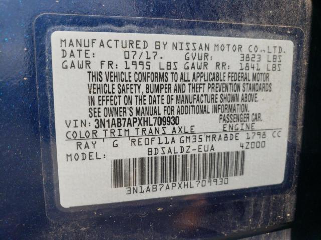 Photo 11 VIN: 3N1AB7APXHL709930 - NISSAN SENTRA S 