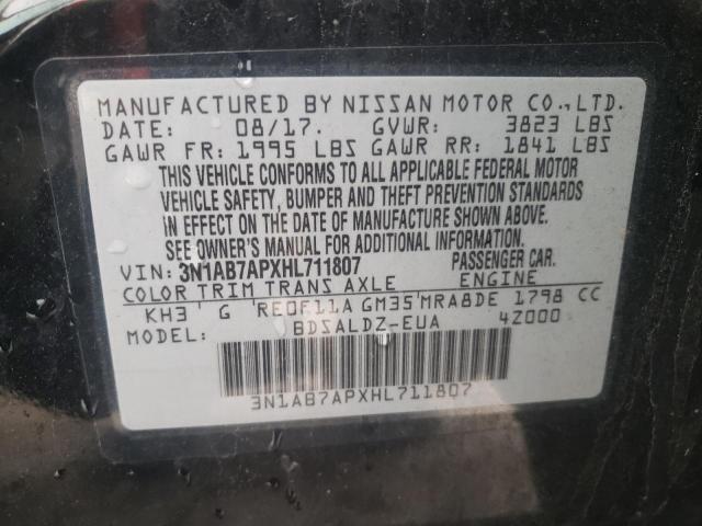 Photo 9 VIN: 3N1AB7APXHL711807 - NISSAN SENTRA S 