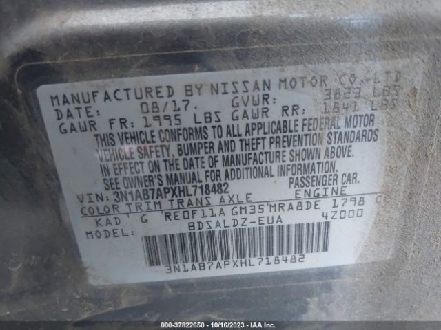 Photo 8 VIN: 3N1AB7APXHL718482 - NISSAN SENTRA 