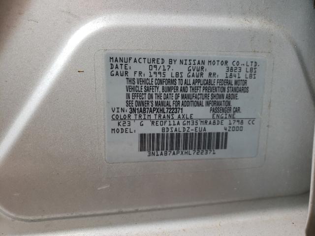 Photo 9 VIN: 3N1AB7APXHL722371 - NISSAN SENTRA S 