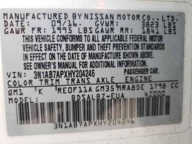 Photo 11 VIN: 3N1AB7APXHY204246 - NISSAN SENTRA 