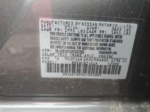 Photo 12 VIN: 3N1AB7APXHY207289 - NISSAN SENTRA 