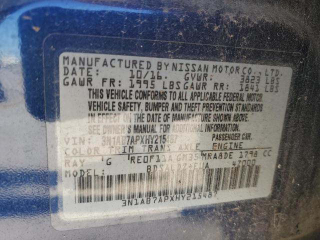 Photo 12 VIN: 3N1AB7APXHY215487 - NISSAN SENTRA 