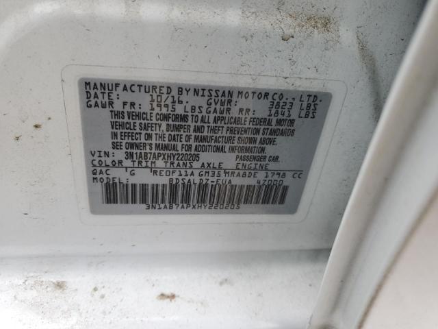 Photo 12 VIN: 3N1AB7APXHY220205 - NISSAN SENTRA S 