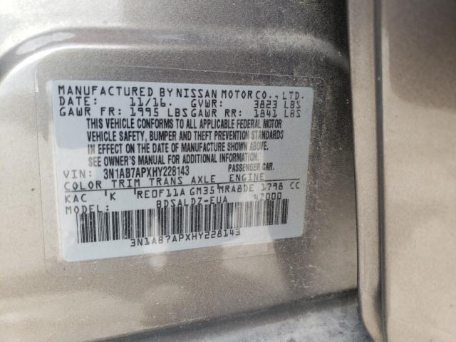 Photo 9 VIN: 3N1AB7APXHY228143 - NISSAN SENTRA S 