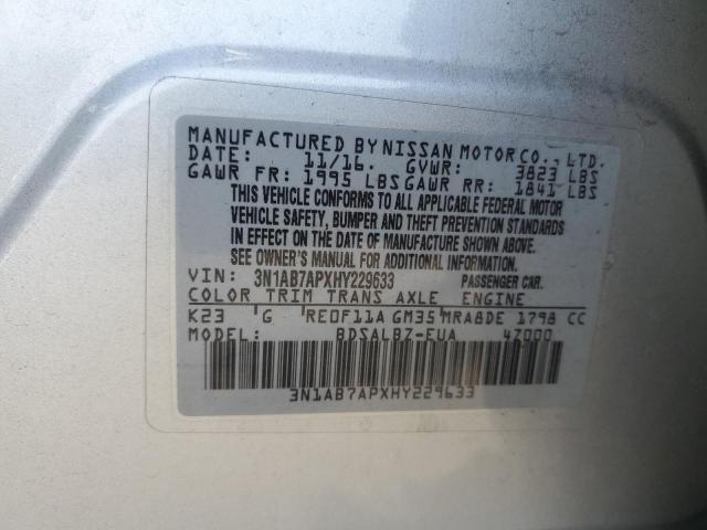 Photo 11 VIN: 3N1AB7APXHY229633 - NISSAN SENTRA S 