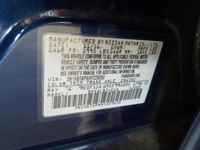 Photo 9 VIN: 3N1AB7APXHY229650 - NISSAN SENTRA S 