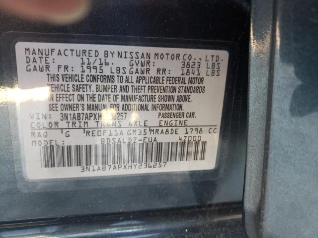 Photo 9 VIN: 3N1AB7APXHY236257 - NISSAN SENTRA S 