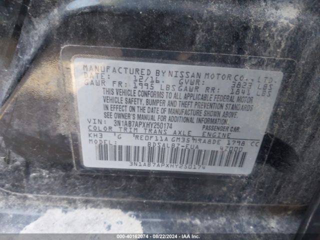 Photo 8 VIN: 3N1AB7APXHY250174 - NISSAN SENTRA 