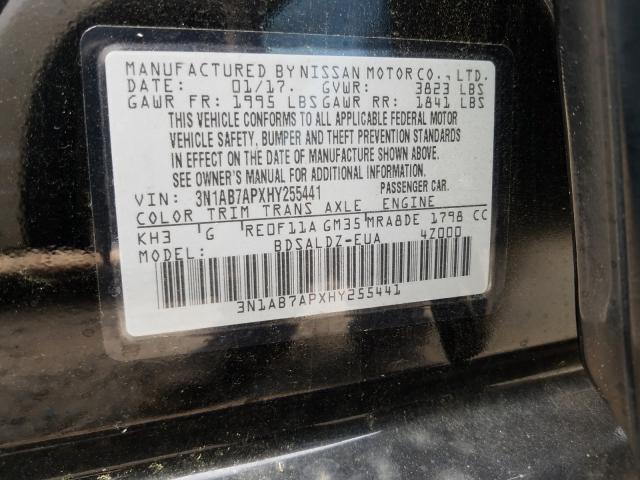 Photo 9 VIN: 3N1AB7APXHY255441 - NISSAN SENTRA S 