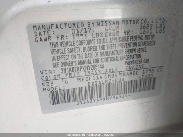 Photo 8 VIN: 3N1AB7APXHY265144 - NISSAN SENTRA 