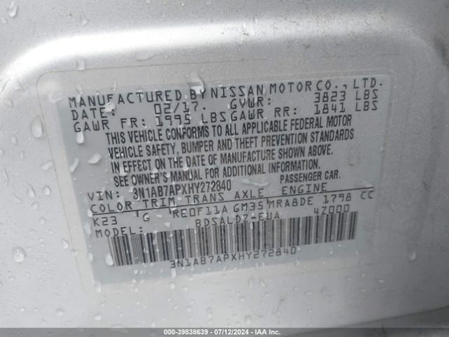 Photo 8 VIN: 3N1AB7APXHY272840 - NISSAN SENTRA 