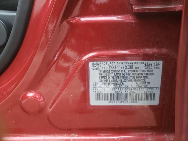 Photo 9 VIN: 3N1AB7APXHY280064 - NISSAN SENTRA S 