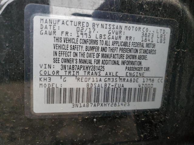 Photo 11 VIN: 3N1AB7APXHY281425 - NISSAN SENTRA S 