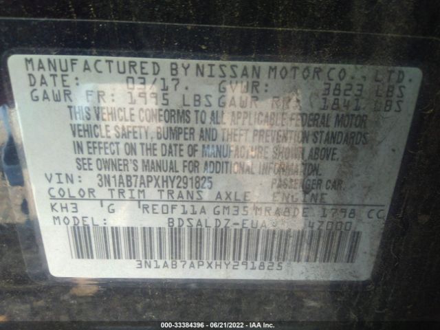 Photo 8 VIN: 3N1AB7APXHY291825 - NISSAN SENTRA 