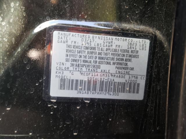 Photo 9 VIN: 3N1AB7APXHY296300 - NISSAN SENTRA S 