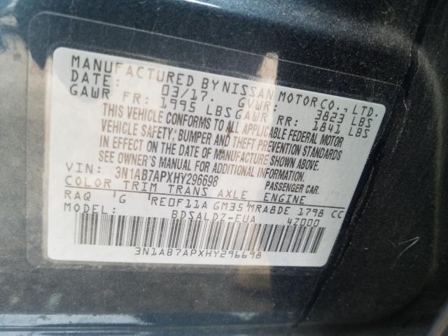 Photo 9 VIN: 3N1AB7APXHY296698 - NISSAN SENTRA S 