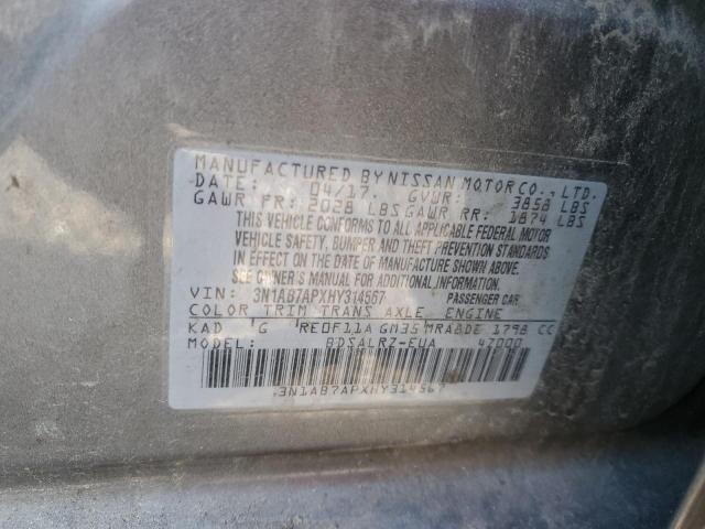 Photo 12 VIN: 3N1AB7APXHY314567 - NISSAN SENTRA S 