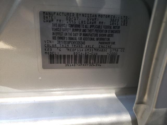 Photo 9 VIN: 3N1AB7APXHY326346 - NISSAN SENTRA S 