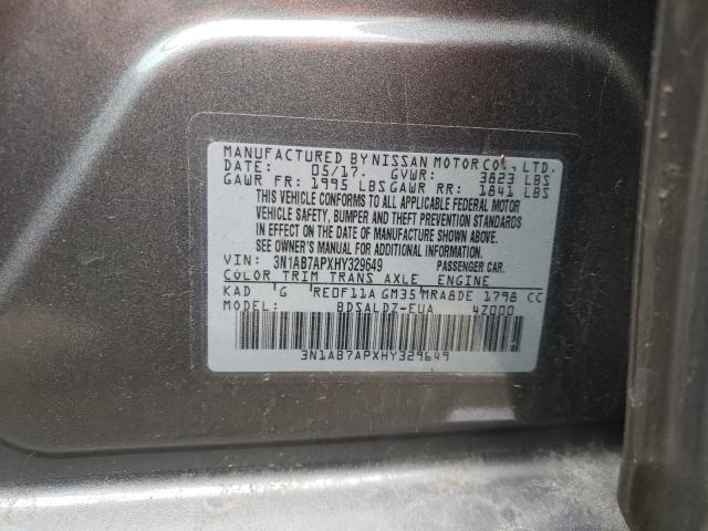 Photo 9 VIN: 3N1AB7APXHY329649 - NISSAN SENTRA S 