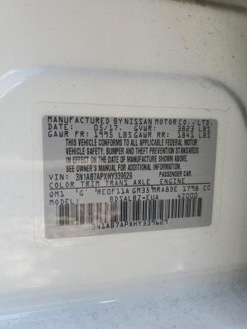 Photo 12 VIN: 3N1AB7APXHY339629 - NISSAN SENTRA S 