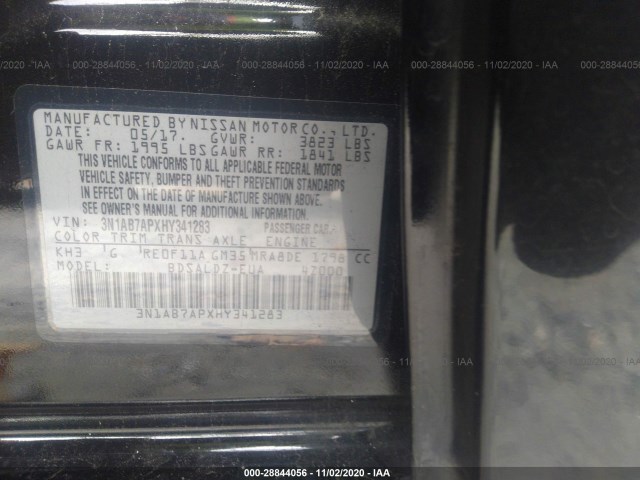 Photo 8 VIN: 3N1AB7APXHY341283 - NISSAN SENTRA 