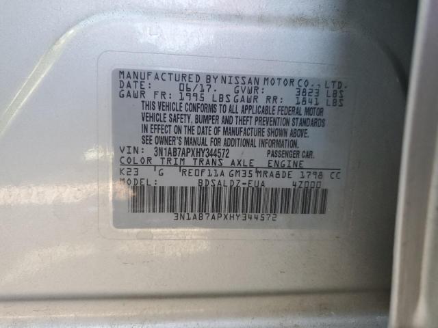 Photo 12 VIN: 3N1AB7APXHY344572 - NISSAN SENTRA S 