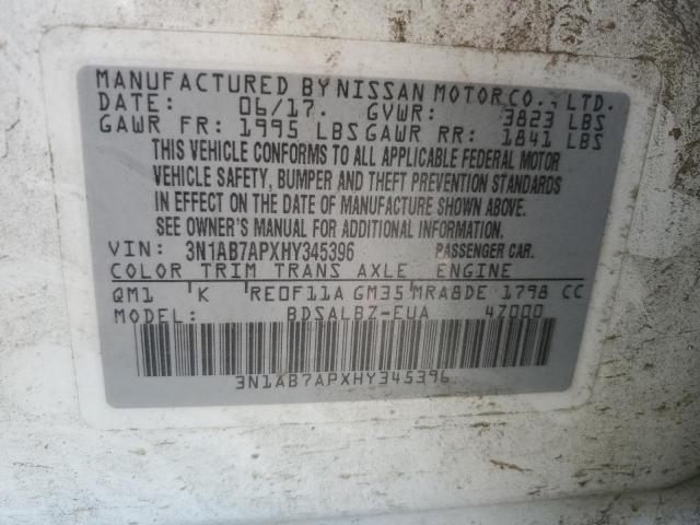 Photo 11 VIN: 3N1AB7APXHY345396 - NISSAN SENTRA 