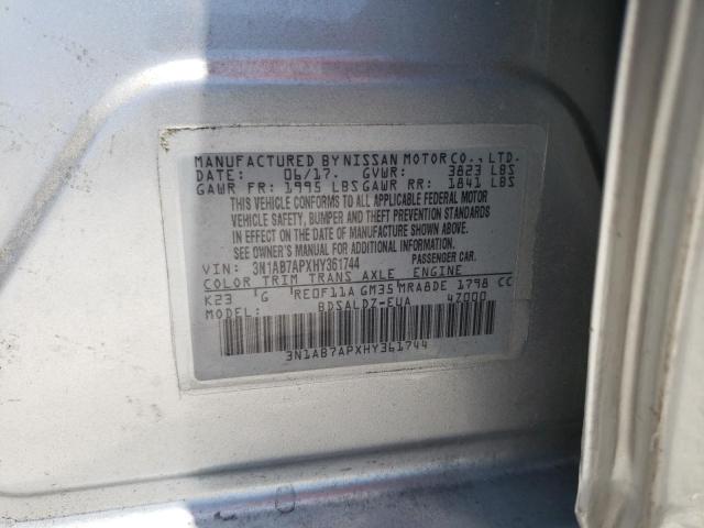 Photo 11 VIN: 3N1AB7APXHY361744 - NISSAN SENTRA S 