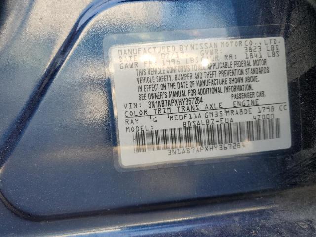 Photo 11 VIN: 3N1AB7APXHY367284 - NISSAN SENTRA S 