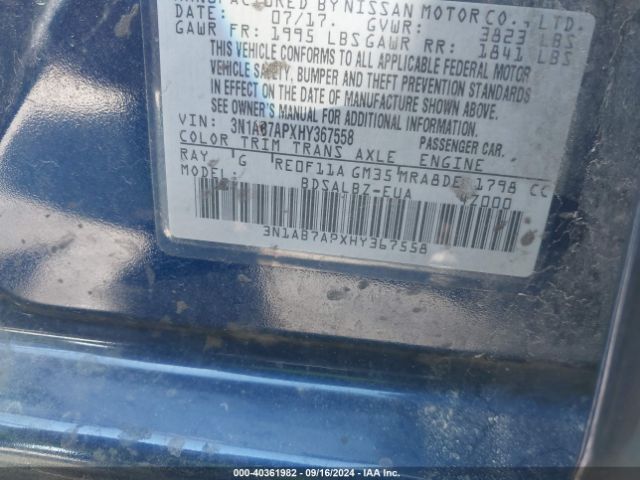 Photo 8 VIN: 3N1AB7APXHY367558 - NISSAN SENTRA 