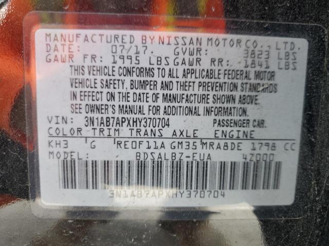 Photo 11 VIN: 3N1AB7APXHY370704 - NISSAN SENTRA 