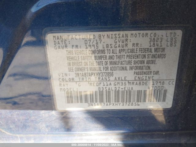 Photo 8 VIN: 3N1AB7APXHY372856 - NISSAN SENTRA 