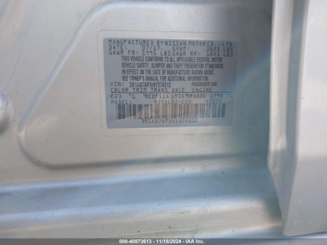 Photo 8 VIN: 3N1AB7APXHY374512 - NISSAN SENTRA 