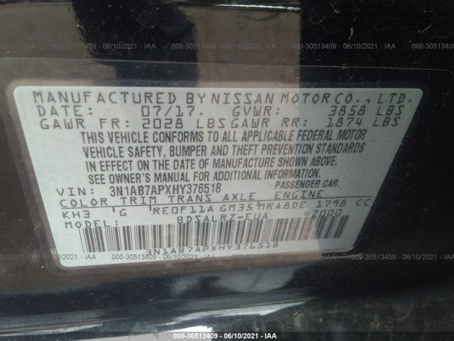 Photo 8 VIN: 3N1AB7APXHY376518 - NISSAN SENTRA 